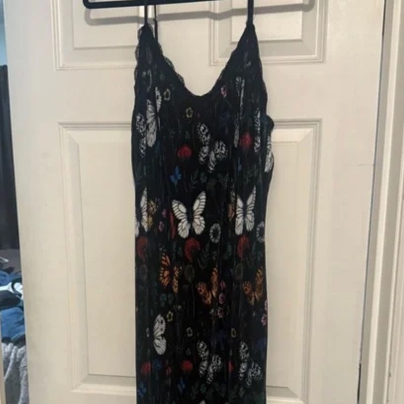 Dressed In LALA Money Honey Plisse Slip Dress in Folklore Florals - Picture 1 of 3
